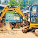 കുന്നോത്ത് റോഡ് കയ്യേറ്റം: പൊതുമരാമത്ത് വകുപ്പ് ഭൂമി തിരിച്ചുപിടിച്ചു; കെട്ടിടങ്ങൾ പൊളിച്ചുനീക്കി